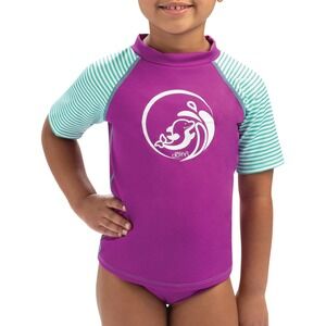 Little Dolfins Size 2T Purple Mint Rash‎ Guard Swim Shirt